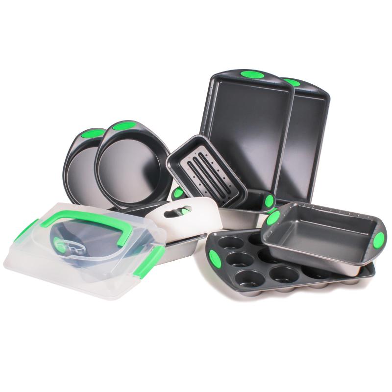 BergHoff 11Pc Perfect Slice Bakeware Set - Silver/Green 2 BergHoff 11Pc Perfect Slice Bakeware Set - Silver/Green 2