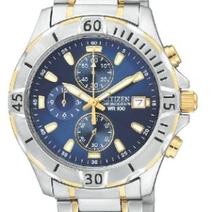 Citizen® Men%27s Quartz Two-Tone Stainless Steel Watch w/Blue Dial 1 Citizen® Men%27s Quartz Two-Tone Stainless Steel Watch w/Blue Dial 1