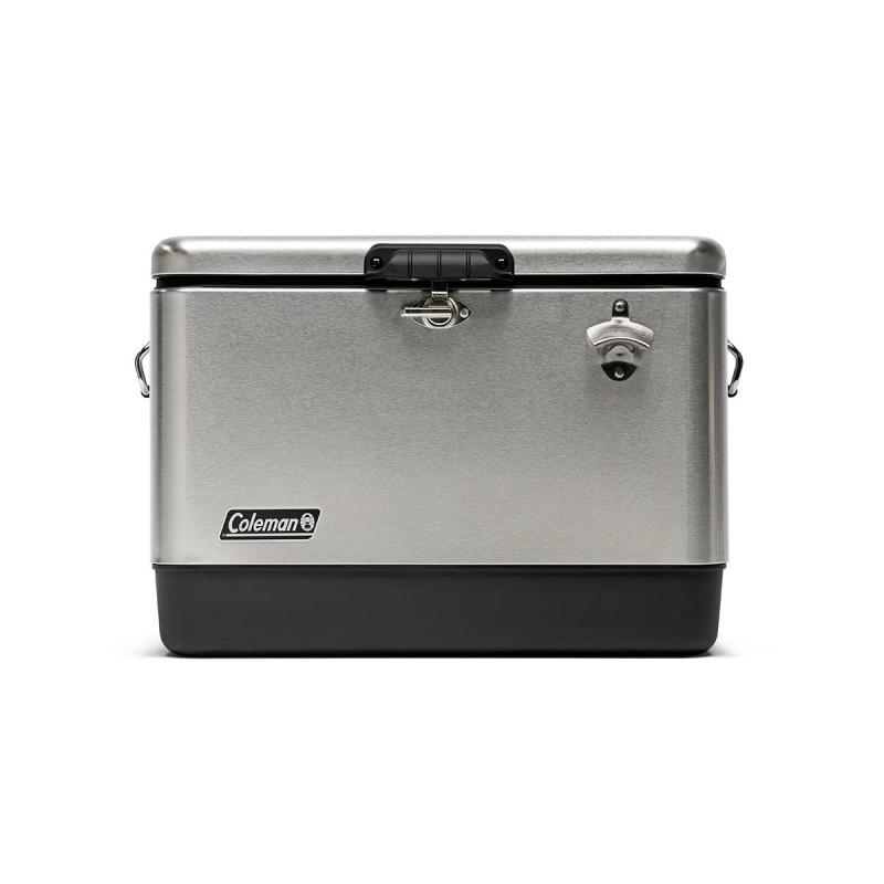 Newell Brands Distribution LLC Coleman 54-Quart Reunion Collection Steel Chest Cooler - Stainless 2 Newell Brands Distribution LLC Coleman 54-Quart Reunion Collection Steel Chest Cooler - Stainless 2