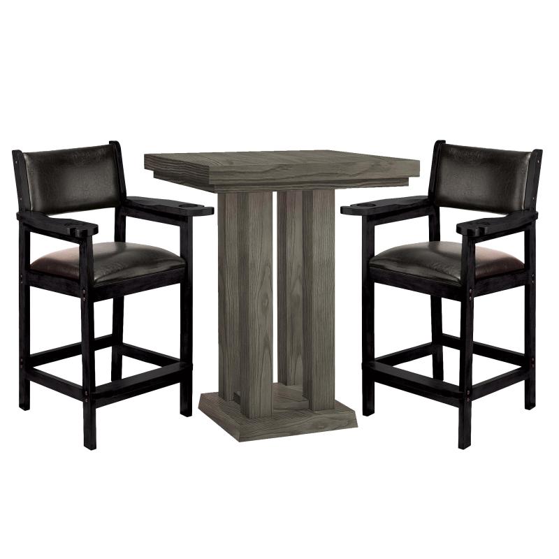 Escalade Sports American Heritage - Alta Pub Table & Spectator Chair Set - Charcoal 2 Escalade Sports American Heritage - Alta Pub Table & Spectator Chair Set - Charcoal 2