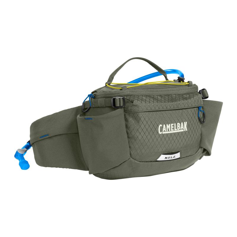 CamelBak M.U.L.E. 5 Waist Pack W/ 1.5L Crux Reservoir Dusty Olive 2 CamelBak M.U.L.E. 5 Waist Pack W/ 1.5L Crux Reservoir Dusty Olive 2