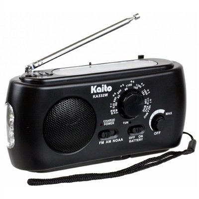Kaito KA332 Portable Hand Crank Solar AM/FM NOAA Weather Radio 1 Kaito KA332 Portable Hand Crank Solar AM/FM NOAA Weather Radio 1