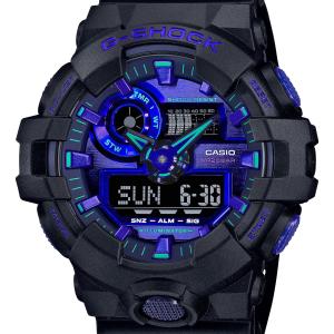 G-Shock Mens Virtual Black Metallic Analog/Digital Watch Blue Violet 2 G-Shock Mens Virtual Black Metallic Analog/Digital Watch Blue Violet 2