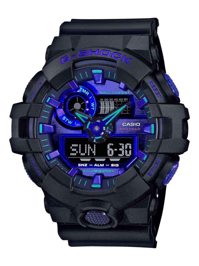 G-Shock Mens Virtual Black Metallic Analog/Digital Watch Blue Violet 2 G-Shock Mens Virtual Black Metallic Analog/Digital Watch Blue Violet 2