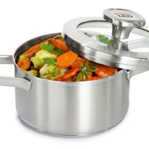 BergHoff Leo Graphite Recycled 6.25" Ss Cov Stockpot, 1.7Qt 2 BergHoff Leo Graphite Recycled 6.25" Ss Cov Stockpot, 1.7Qt 2