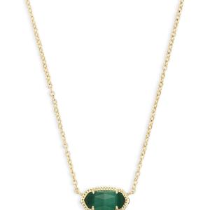 Kendra Scott Elisa Emerald Short Pendant Necklace 2 Kendra Scott Elisa Emerald Short Pendant Necklace 2