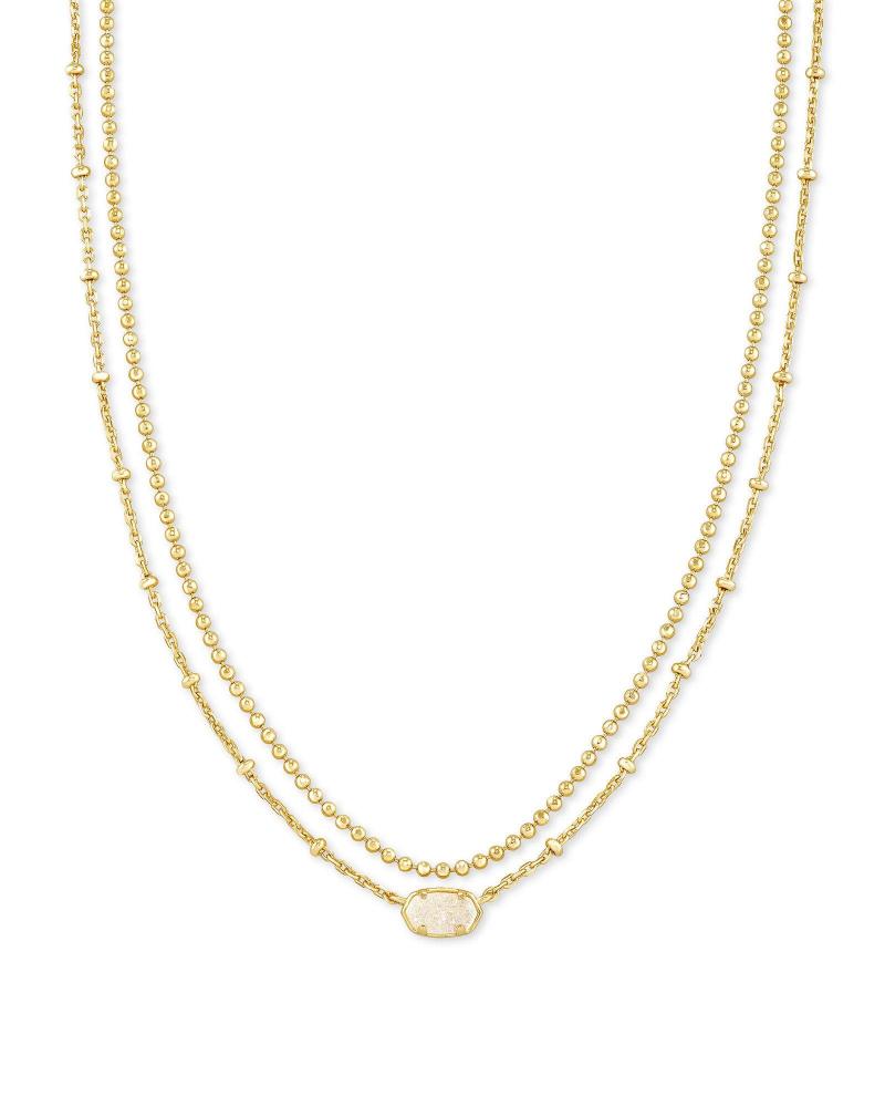 Kendra Scott Emilie Multi Strand Necklace Gold 2 Kendra Scott Emilie Multi Strand Necklace Gold 2