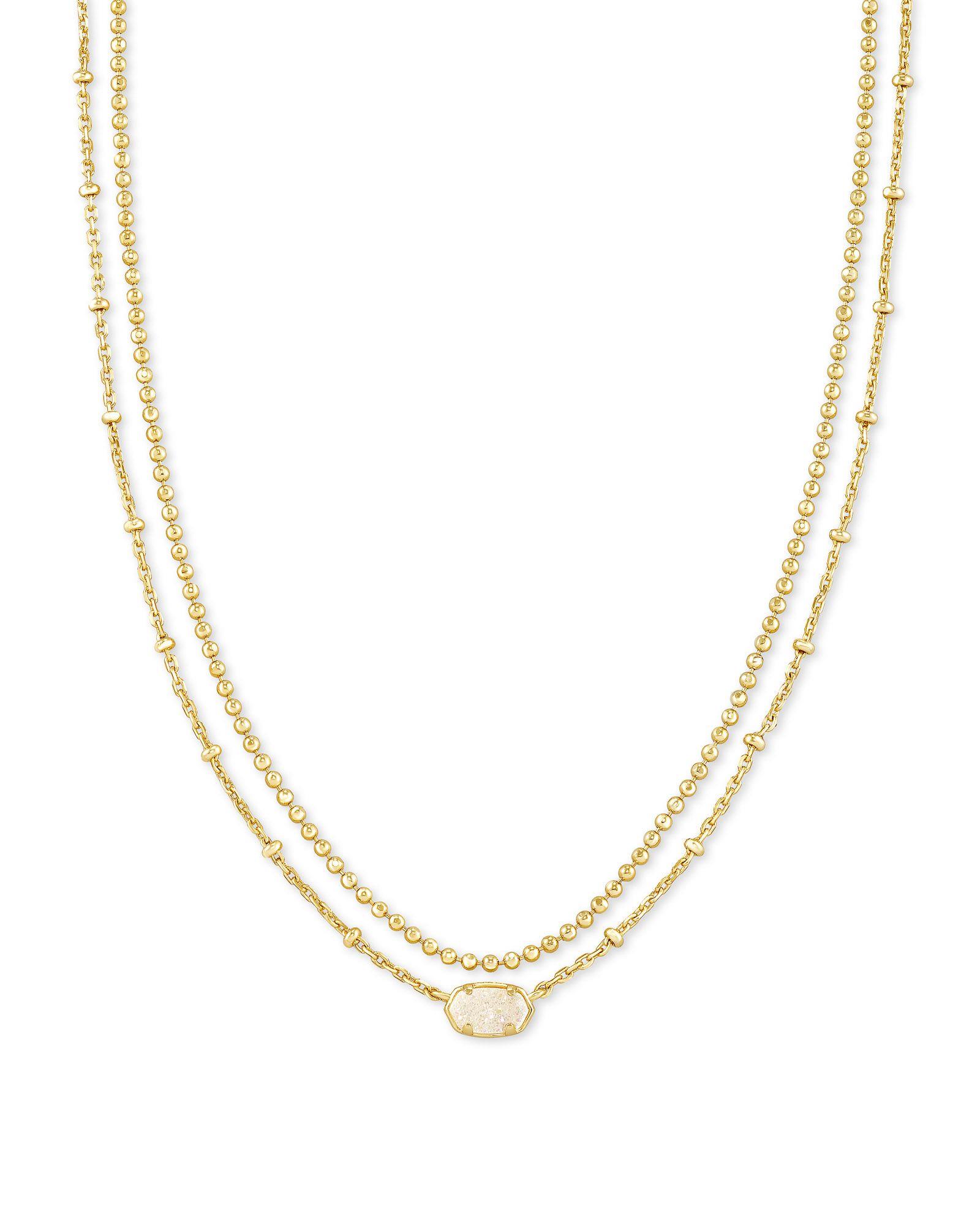 Kendra Scott Emilie Multi Strand Necklace Gold 2 Kendra Scott Emilie Multi Strand Necklace Gold 2