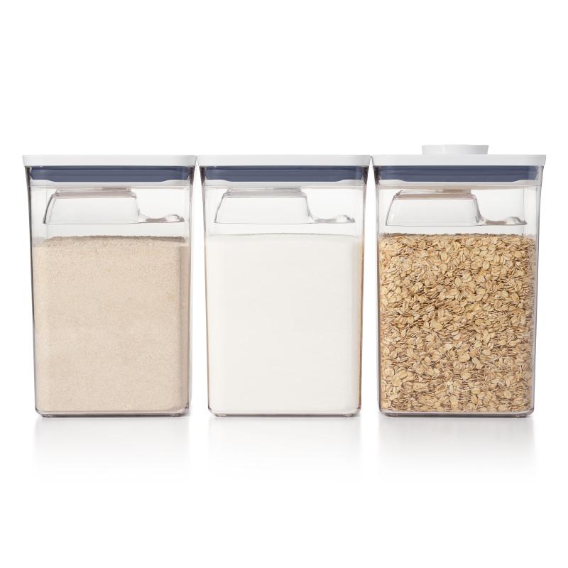 OXO Good Grips 6Pc Large Canister Pop Container Set W/ Scoops 2 OXO Good Grips 6Pc Large Canister Pop Container Set W/ Scoops 2
