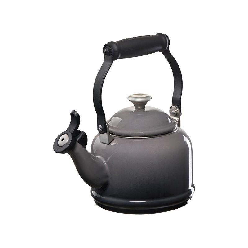 Le Creuset Demi Kettle W/ Metal Finishes Oyster 2 Le Creuset Demi Kettle W/ Metal Finishes Oyster 2