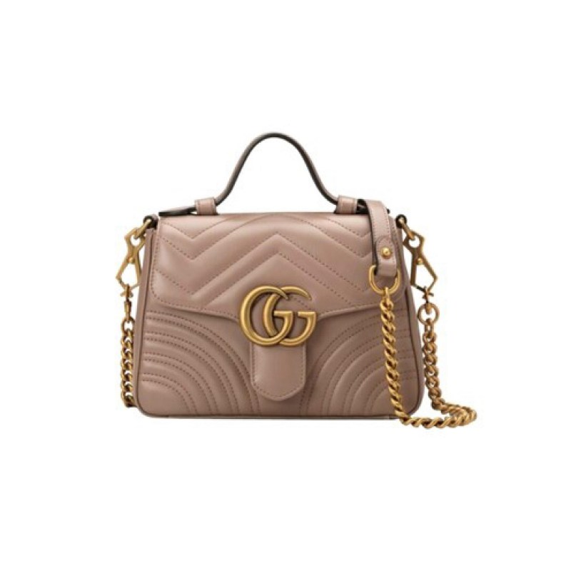 Gucci Gg Marmont Small Rose Top Handle Bag 2 Gucci Gg Marmont Small Rose Top Handle Bag 2