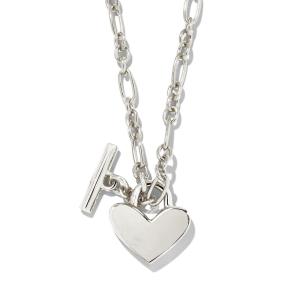 Kendra Scott Heart Padlock Pendant Necklace - Sterling Silver 2 Kendra Scott Heart Padlock Pendant Necklace - Sterling Silver 2