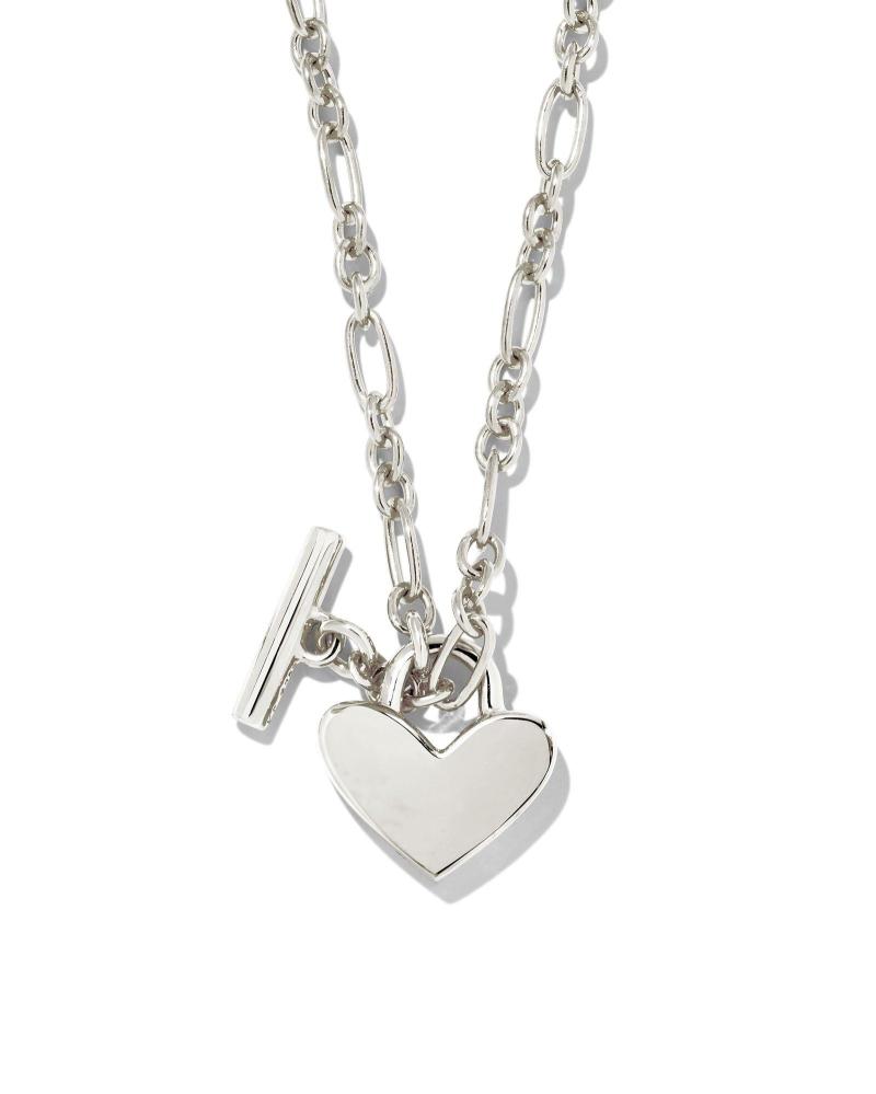 Kendra Scott Heart Padlock Pendant Necklace - Sterling Silver 2 Kendra Scott Heart Padlock Pendant Necklace - Sterling Silver 2