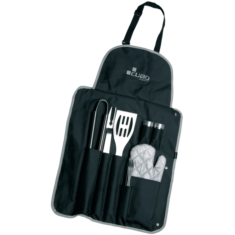 BergHoff Cubo 9Pc Bbq Set, Essentials In Apron 2 BergHoff Cubo 9Pc Bbq Set, Essentials In Apron 2