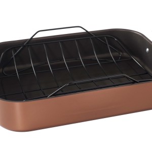 Nordic Ware Extra Large Copper Roaster W/Rack 2 Nordic Ware Extra Large Copper Roaster W/Rack 2