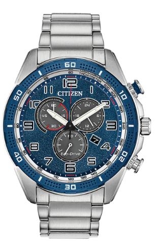 Citizen® Men%27s Eco-Drive® Chandler Chrono Stainless Steel Watch w/Blue Dial 1 Citizen® Men%27s Eco-Drive® Chandler Chrono Stainless Steel Watch w/Blue Dial 1