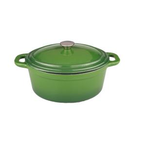 BergHoff® Neo 8Qt Cast Iron Oval Cov Dutch Oven Green 2 BergHoff® Neo 8Qt Cast Iron Oval Cov Dutch Oven Green 2