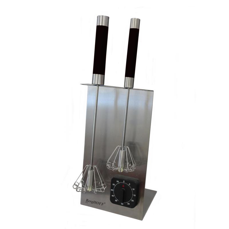 BergHoff 2Pc Whisk Set w/Free Timer, Black 2 BergHoff 2Pc Whisk Set w/Free Timer, Black 2