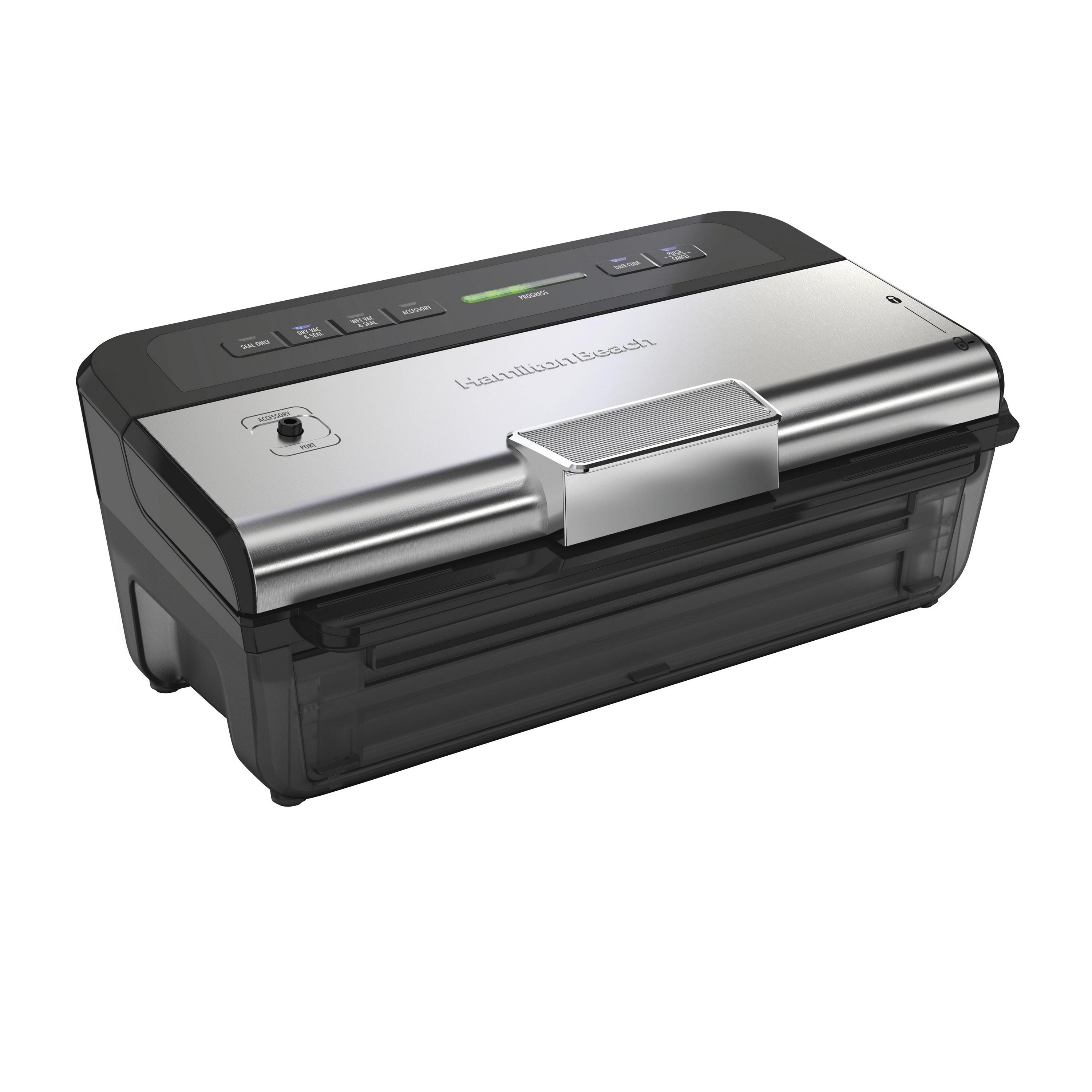 Hamilton Beach Nutrifresh Food Vacuum Sealer Machine For Liquids And Food Preservation w/2-Roll S 2 Hamilton Beach Nutrifresh Food Vacuum Sealer Machine For Liquids And Food Preservation w/2-Roll S 2