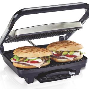 Hamilton Beach Panini Press & Indoor Grill Nonstick Plates Floating Hinged Lid 2 Hamilton Beach Panini Press & Indoor Grill Nonstick Plates Floating Hinged Lid 2