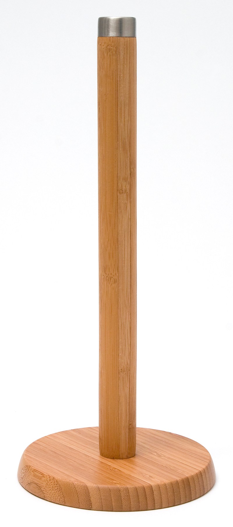 Bamboo Standing Paper Towel Holder w/ Metal Tip 1 Bamboo Standing Paper Towel Holder w/ Metal Tip 1
