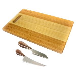 BergHoff Bamboo 3Pc Two-Tone Board With Handle Set/Aaron Probyn Cheese Knives 2 BergHoff Bamboo 3Pc Two-Tone Board With Handle Set/Aaron Probyn Cheese Knives 2