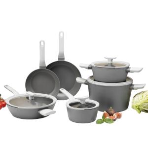 BergHoff Leo 10Pc Ceramic Ns Cookware Set, Grey 2 BergHoff Leo 10Pc Ceramic Ns Cookware Set, Grey 2