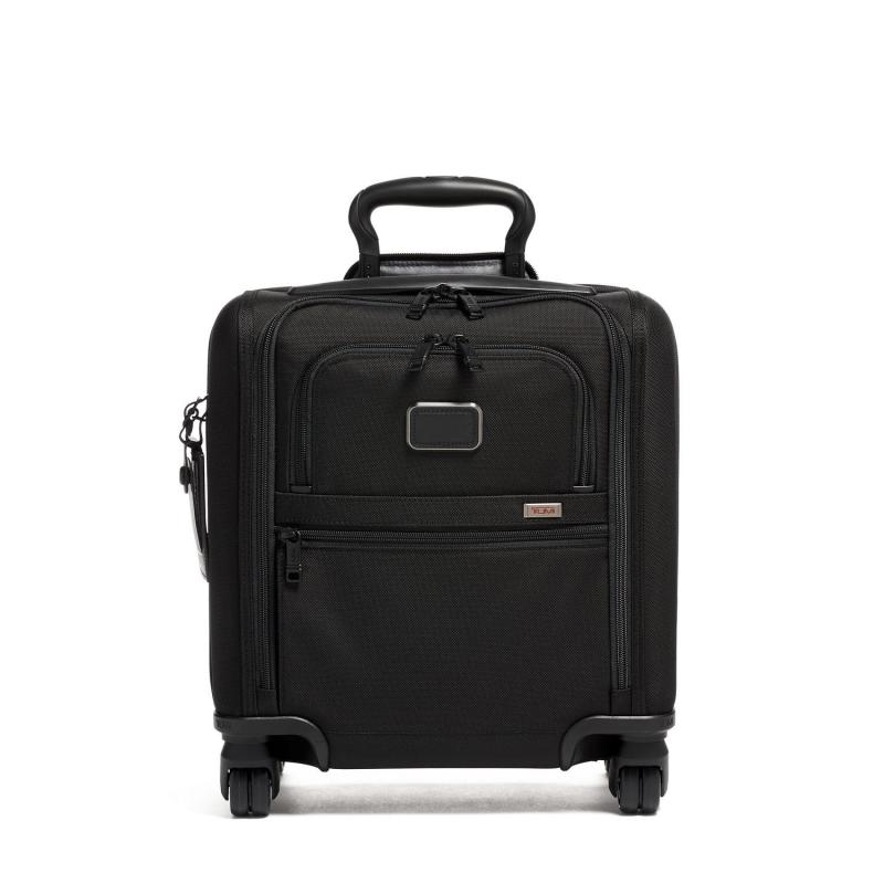 Tumi Alpha Small Compact 4 Wheeled Brief Luggage - Black 2 Tumi Alpha Small Compact 4 Wheeled Brief Luggage - Black 2