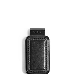 Tumi Nassau Monogram Patch Money Clip- Black Smooth Leather 2 Tumi Nassau Monogram Patch Money Clip- Black Smooth Leather 2