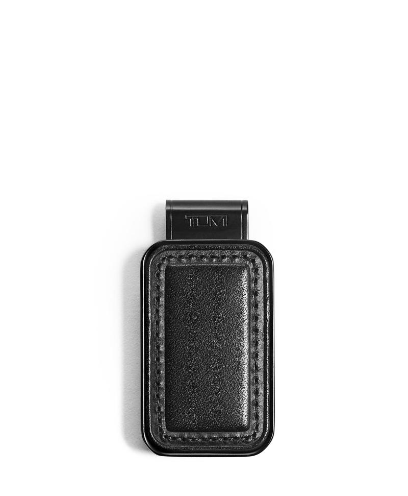 Tumi Nassau Monogram Patch Money Clip- Black Smooth Leather 2 Tumi Nassau Monogram Patch Money Clip- Black Smooth Leather 2