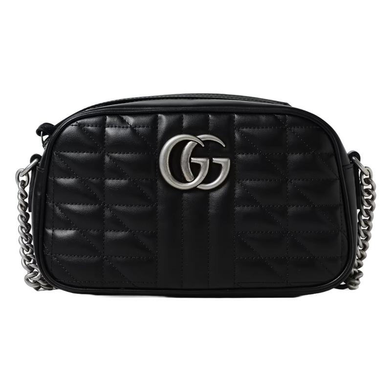 Gucci Gg Marmont Small Black Shoulder Bag 2 Gucci Gg Marmont Small Black Shoulder Bag 2