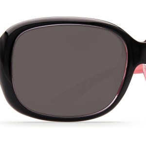 Costa Del Mar Gannet Sunglasses - (Frame) Shiny Black, Hibiscus; (Lens) Gray, 580P 2 Costa Del Mar Gannet Sunglasses - (Frame) Shiny Black, Hibiscus; (Lens) Gray, 580P 2