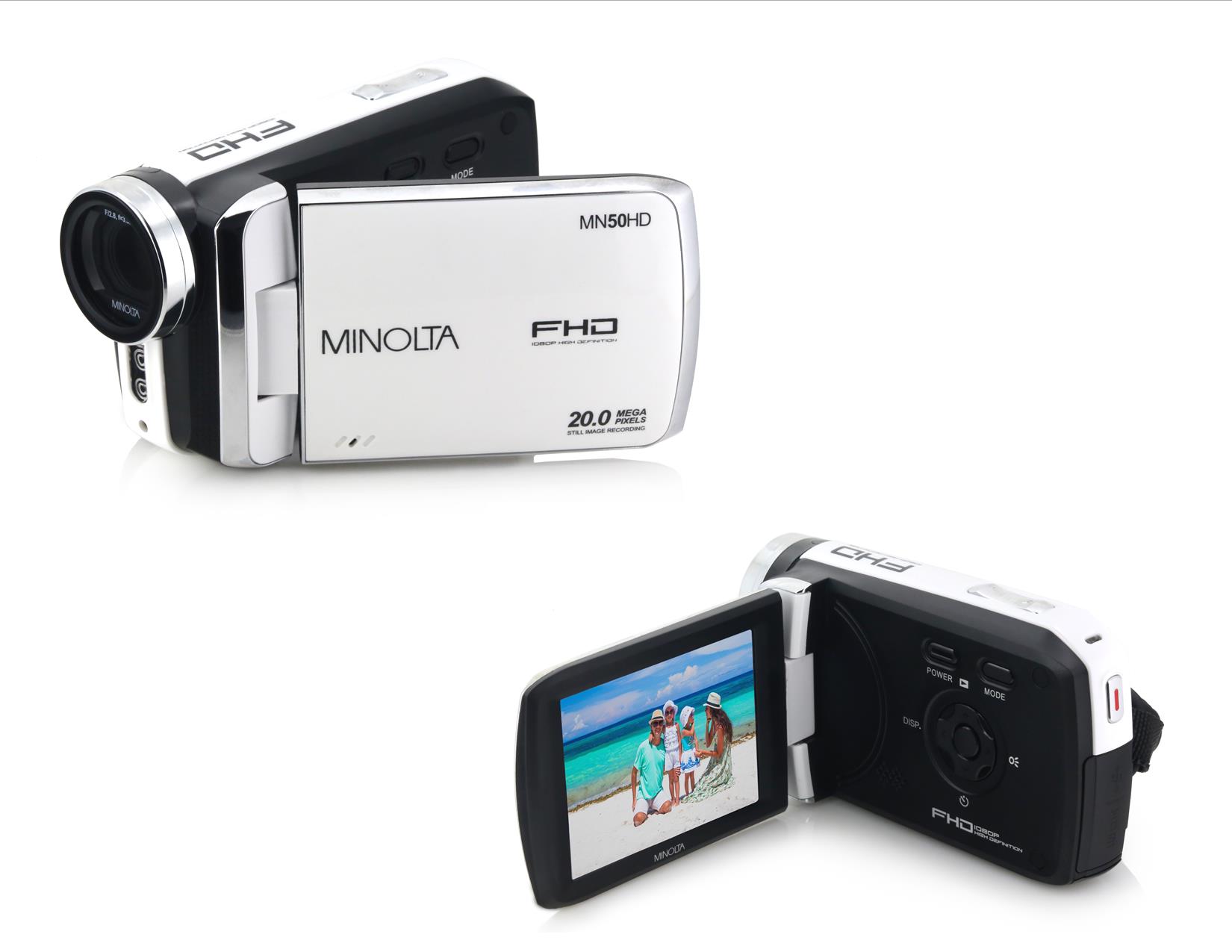 Minolta® White Full HD 1080p/20MP Camcorder 1 Minolta® White Full HD 1080p/20MP Camcorder 1