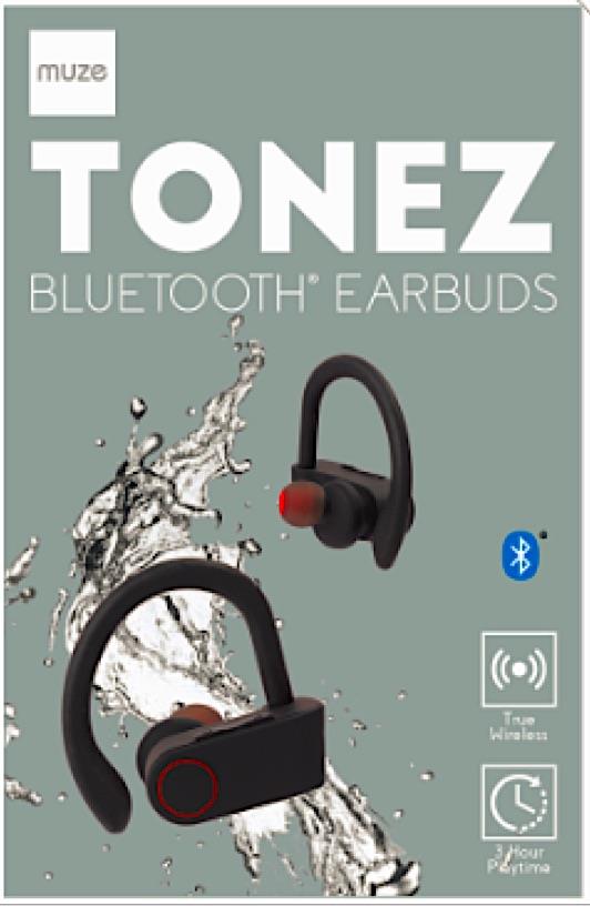 Vivitar® Muze Tonez Tru Wireless Bluetooth® Earbuds 1 Vivitar® Muze Tonez Tru Wireless Bluetooth® Earbuds 1