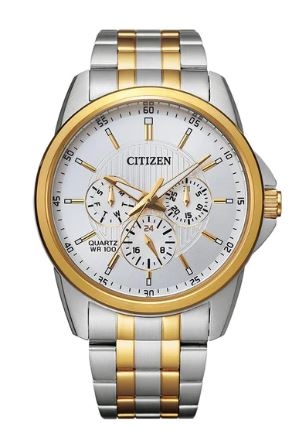 Citizen® Men%27s Quartz Two-Tone Watch w/White Dial 1 Citizen® Men%27s Quartz Two-Tone Watch w/White Dial 1