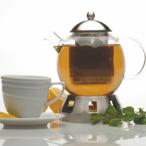BergHoff Essentials Glass Teapot 4Pc, Dorado, 44Oz 2 BergHoff Essentials Glass Teapot 4Pc, Dorado, 44Oz 2