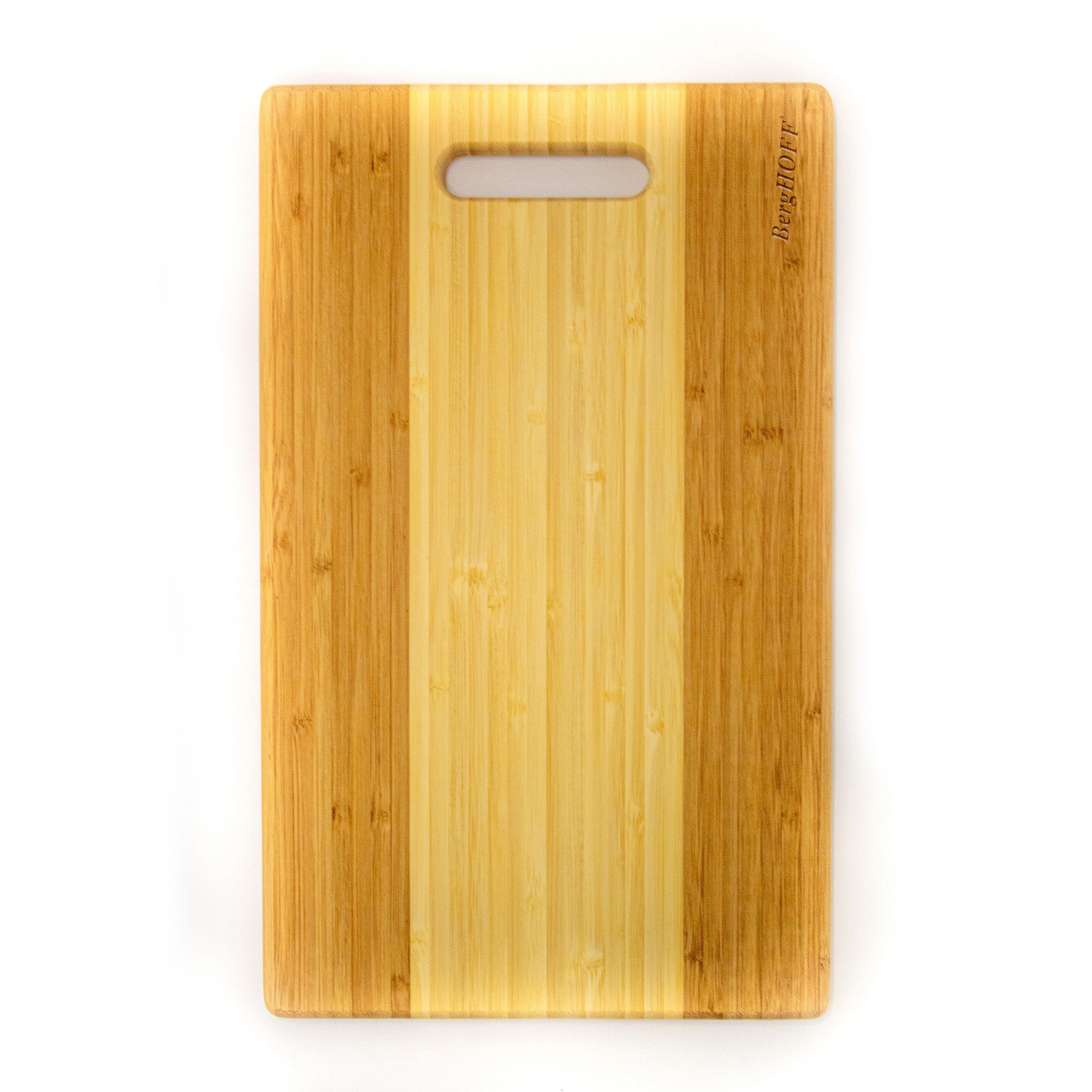 BergHoff Bamboo Rectangular Cutting Board, Two-Tone With Handle, 14.2X8.7X0.7" 2 BergHoff Bamboo Rectangular Cutting Board, Two-Tone With Handle, 14.2X8.7X0.7" 2