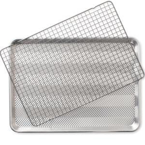 Nordic Ware Prism Half Sheet W/Oven-Safe Nonstick Grid 2 Nordic Ware Prism Half Sheet W/Oven-Safe Nonstick Grid 2