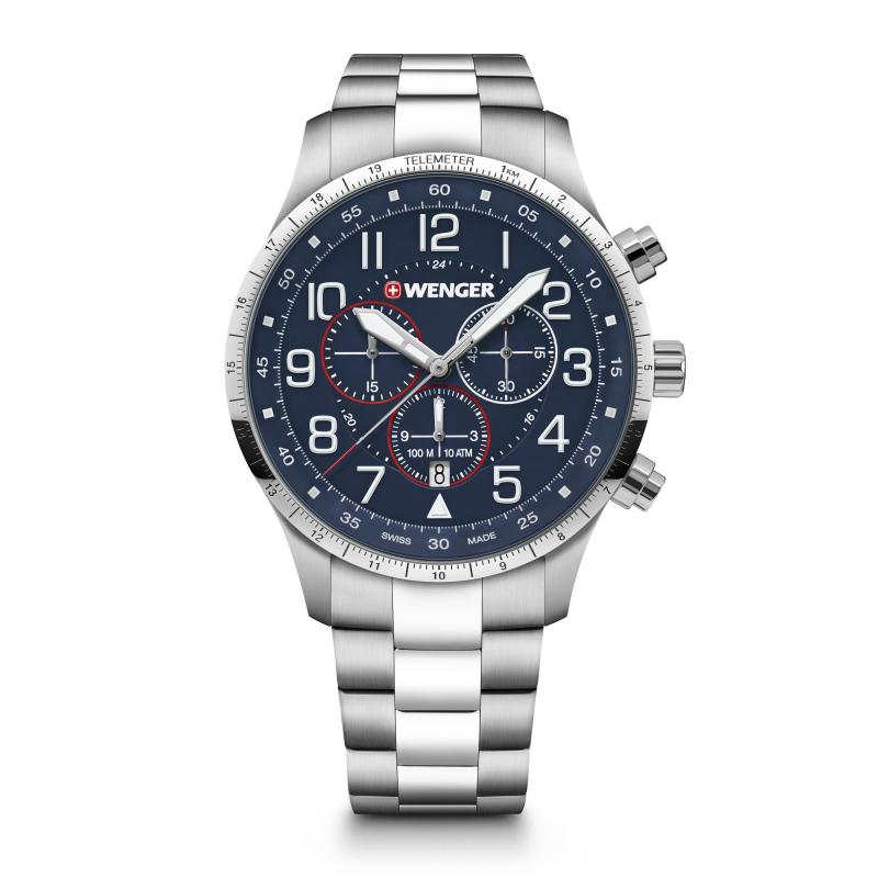 Victorinox Swiss Army Corporate Gifts Attitude Large Blue Dial Chronograph Stainless Steel Watch 2 Victorinox Swiss Army Corporate Gifts Attitude Large Blue Dial Chronograph Stainless Steel Watch 2