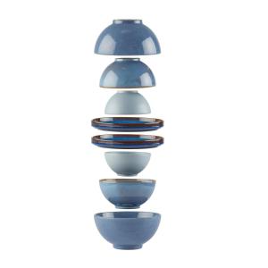 Lenox Luna 8Pc Nesting Dinnerware Set Blue 2 Lenox Luna 8Pc Nesting Dinnerware Set Blue 2