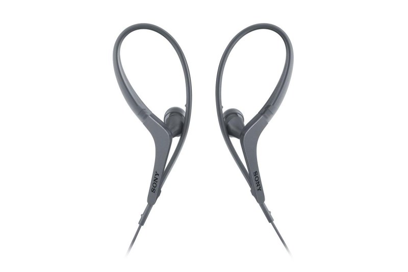 Sony Sports In-Ear Black Ear Buds w/Mic & Ear Loops 1 Sony Sports In-Ear Black Ear Buds w/Mic & Ear Loops 1