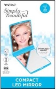 VivitarĀ® Compact LED Blue Ultra-Slim Mirror 1 VivitarĀ® Compact LED Blue Ultra-Slim Mirror 1