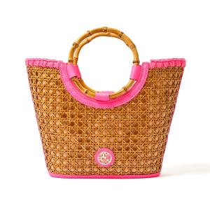 Lilly Pulitzer Mini Grotto Cane Tote - Aura Pink 2 Lilly Pulitzer Mini Grotto Cane Tote - Aura Pink 2