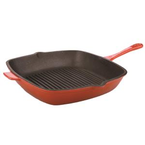 BergHoff Neo 11" Cast Iron Square Grill Pan, Orange 2 BergHoff Neo 11" Cast Iron Square Grill Pan, Orange 2