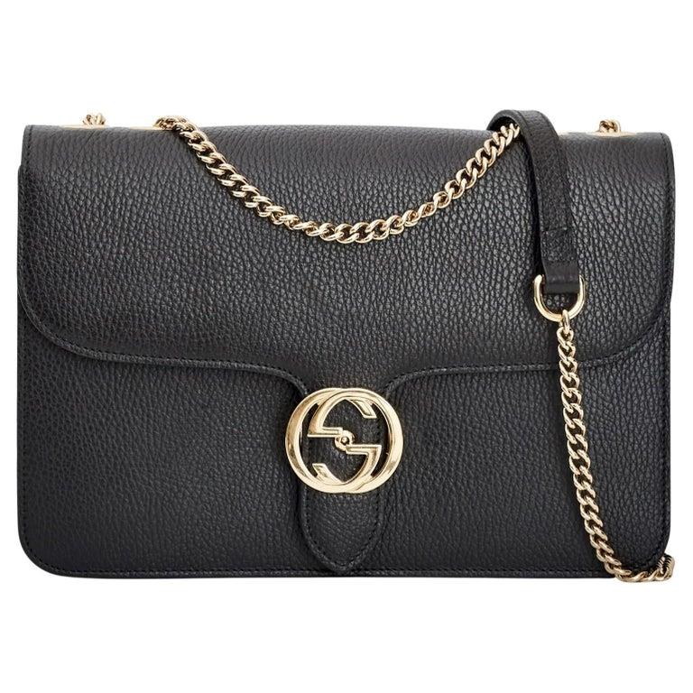 Gucci Interlocking G Chain Shoulder Bag - Black 2 Gucci Interlocking G Chain Shoulder Bag - Black 2