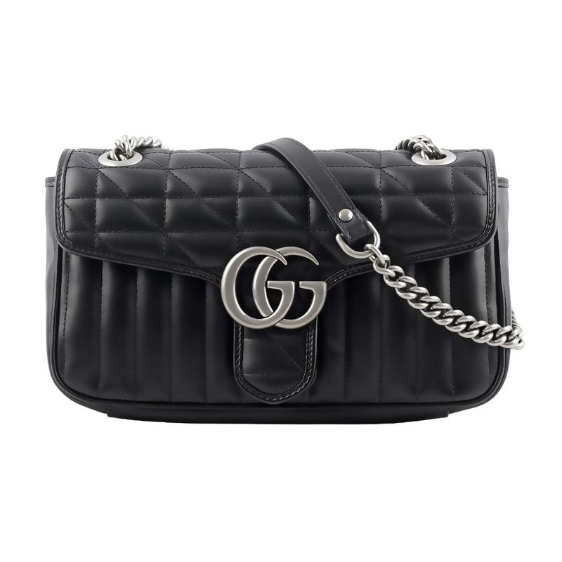 Gucci Gg Black Marmont Small Shoulder Bag 2 Gucci Gg Black Marmont Small Shoulder Bag 2