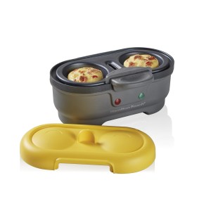 Hamilton Beach Egg Cooker, Egg Bites Maker & Poached Egg Maker, 2 Egg Capacity, Yellow Lid 2 Hamilton Beach Egg Cooker, Egg Bites Maker & Poached Egg Maker, 2 Egg Capacity, Yellow Lid 2