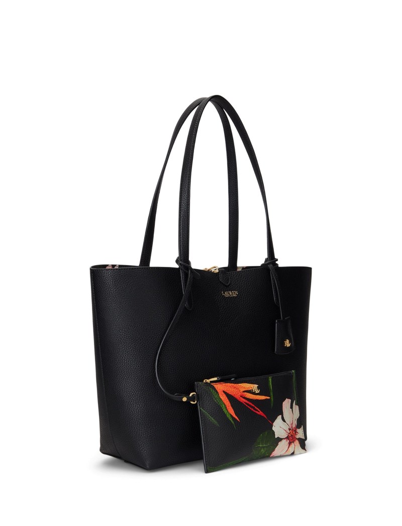 Ralph Lauren Floral Faux-Leather Reversible Tote 2 Ralph Lauren Floral Faux-Leather Reversible Tote 2