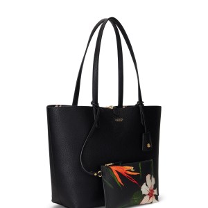 Ralph Lauren Floral Faux-Leather Reversible Tote 2 Ralph Lauren Floral Faux-Leather Reversible Tote 2