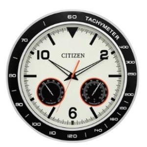 Citizen® Outdoor Black & Silver-Tone Wall Clock w/Hygrometer & Thermometer 1 Citizen® Outdoor Black & Silver-Tone Wall Clock w/Hygrometer & Thermometer 1